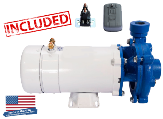 Moro USA DC - Cast Iron Washdown Pump with SS Impeller