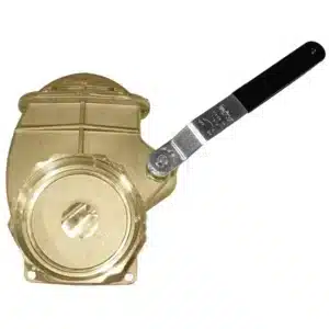 4" RIV Brass Lever Valve-4-Bolt Flange x FNPT